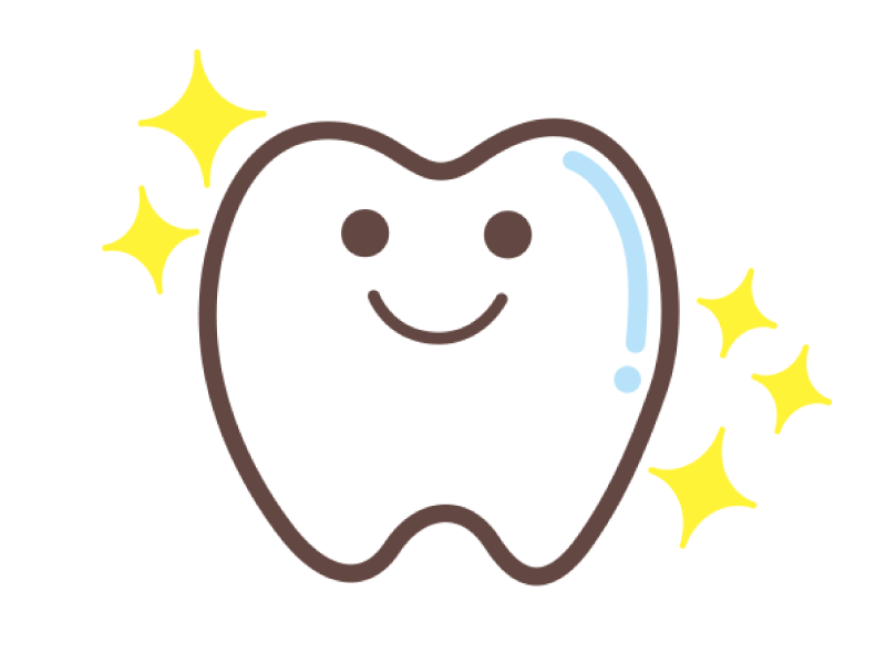 白い歯のイラスト